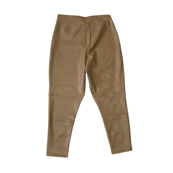 Abercrombie & Fitch Classic Vegan Leather High Rise Legging Brown Tan XL Short - Picture 8 of 12